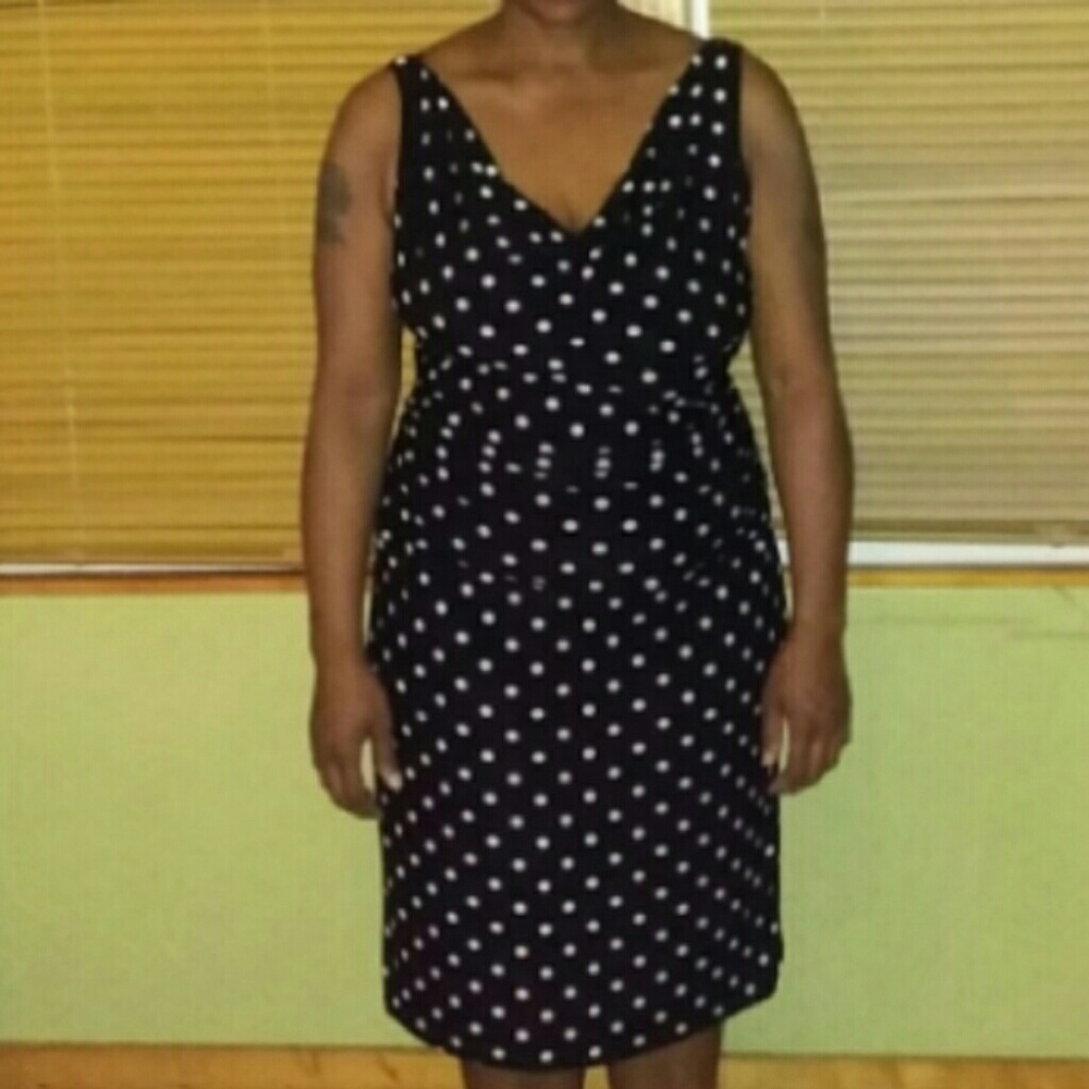 Ralph Lauren poke a dot polyester dress